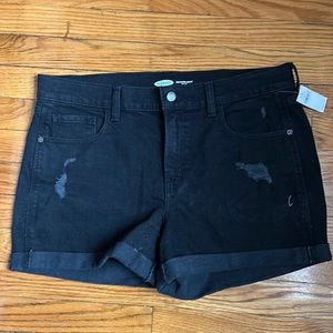 Brand new old navy black denim shorts